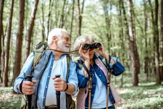 Elderly Couple Looking To Get Fit To Hike